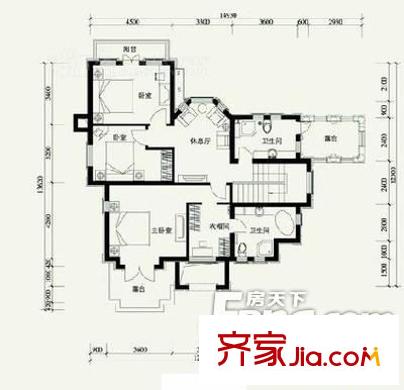 藍(lán)溪都市花園 3室 戶型圖
