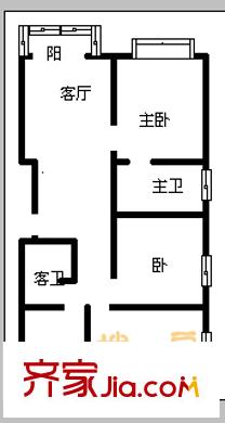金花苑 3室 戶型圖