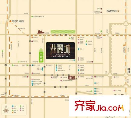 翡麗城交通圖區(qū)位圖