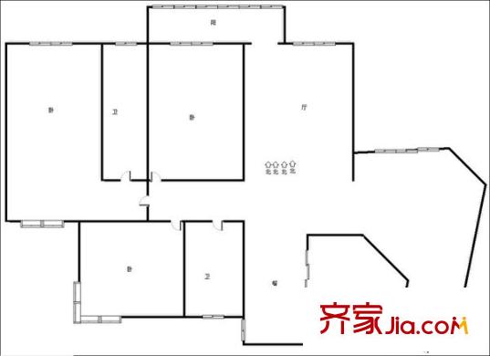 城市星鉆 3室 戶型圖