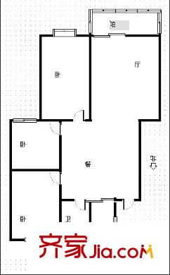 204研究所家屬院戶型圖204所家屬院 3室 戶型圖 3室1廳1衛(wèi)1廚