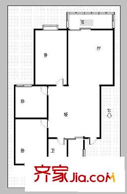 204研究所家屬院戶型圖204所家屬院 3室 戶型圖 3室2廳1衛(wèi)1廚