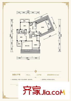 云中漫步獨(dú)棟C二層平面 4室1廳1衛(wèi)