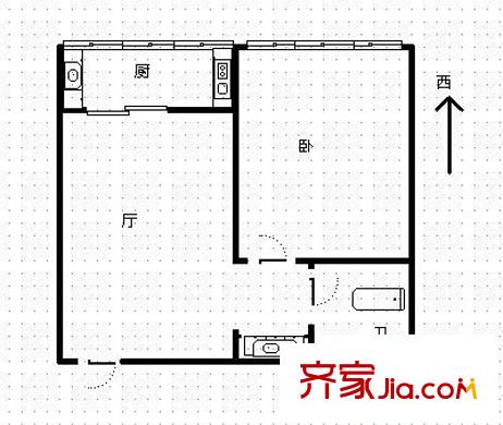 中建世紀(jì)領(lǐng)域 1室 戶型圖