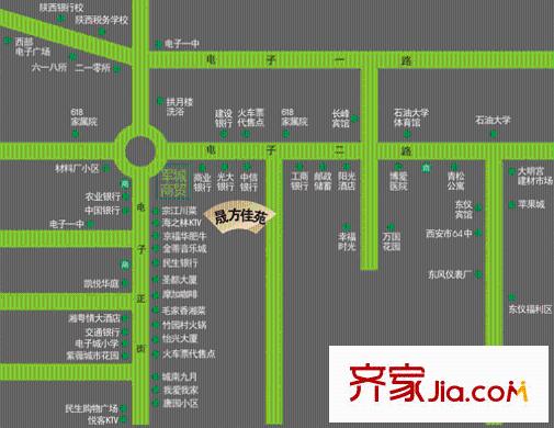 晟方佳苑交通圖區(qū)域方位圖