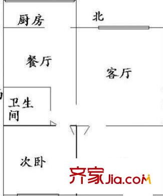 西化小區(qū) 2室 戶型圖