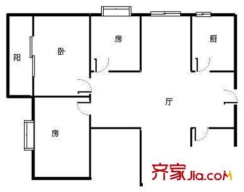 太白盛世 3室 戶型圖