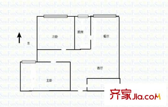 太白盛世 2室 戶型圖
