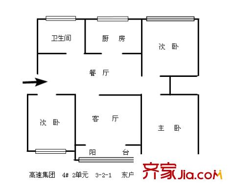 高速集團(tuán)家屬院 0室 戶型圖
