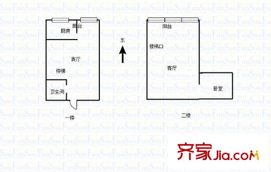 高新品閣 1室 戶型圖