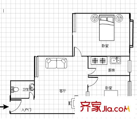 崇立金世園 2室 戶型圖