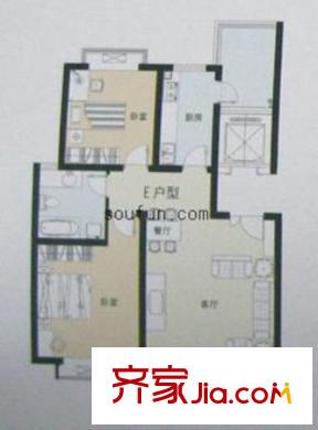 紫薇康馨公寓戶型圖3室2廳2衛(wèi)1廚