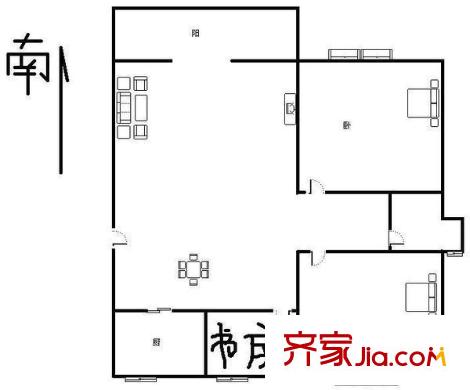 紫薇康馨公寓 2室 戶型圖