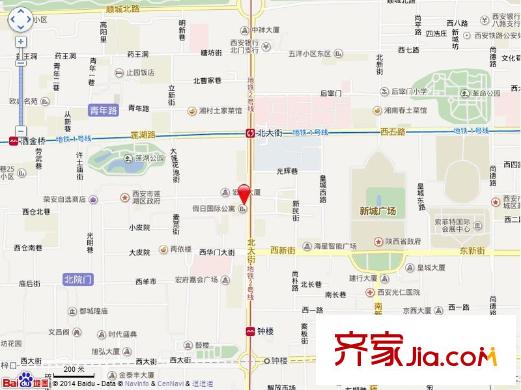 假日國際公寓交通圖 