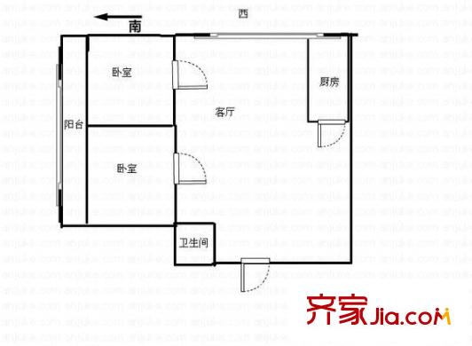 晨光御苑 2室 戶型圖