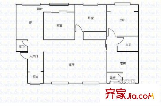  陜西省委機(jī)關(guān)聯(lián)建小區(qū) 戶(hù)型圖