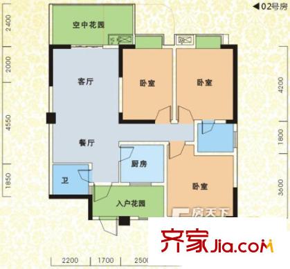 錦業(yè)大廈 3室 戶型圖