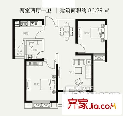 錦業(yè)大廈 2室 戶(hù)型圖