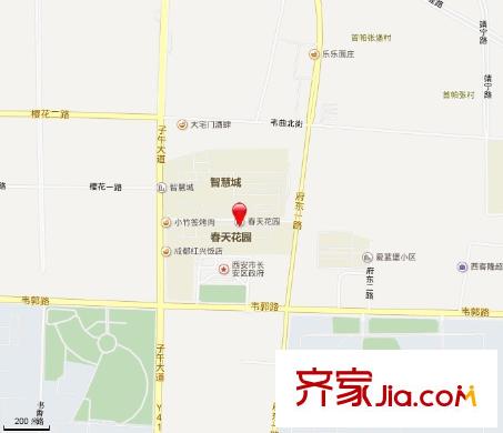 春天花園交通圖