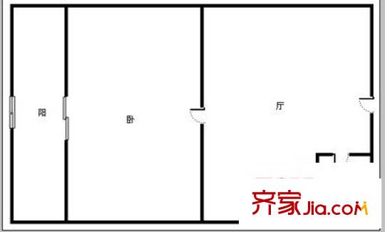 立豐國際公寓 1室 戶型圖