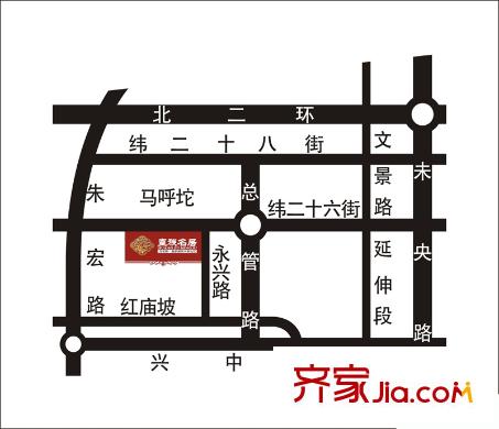 皇族名居交通圖區(qū)位圖