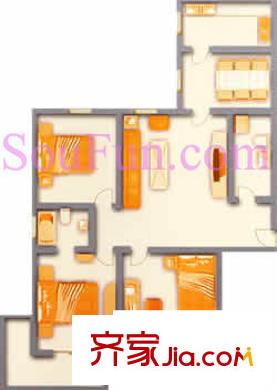 明德廣廈戶型圖戶型2 3室2廳2衛(wèi)1廚
