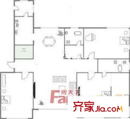 藍天華庭  3室 戶型圖