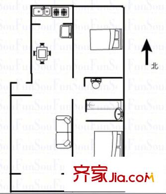 金康雅苑 2室 戶型圖