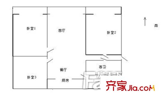 草陽家業(yè)小區(qū) 3室 戶型圖