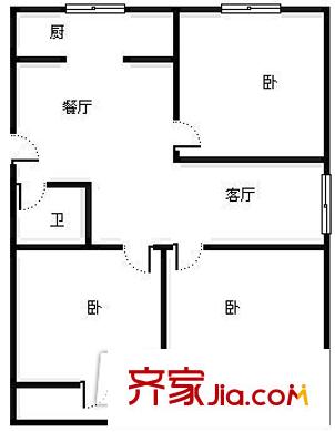 草陽(yáng)家業(yè)小區(qū) 3室 戶型圖