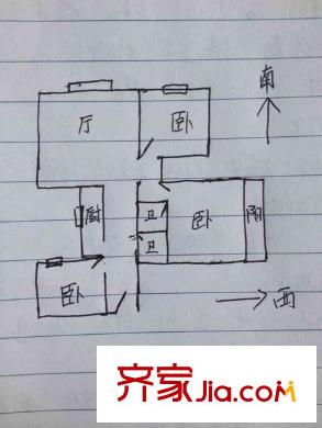 翠華小區(qū) 3室 戶型圖