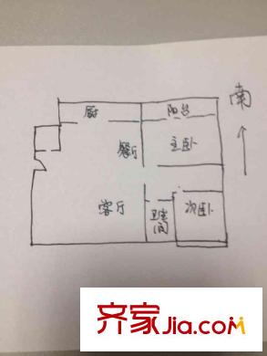 省政府三爻小區(qū) 2室 戶型圖