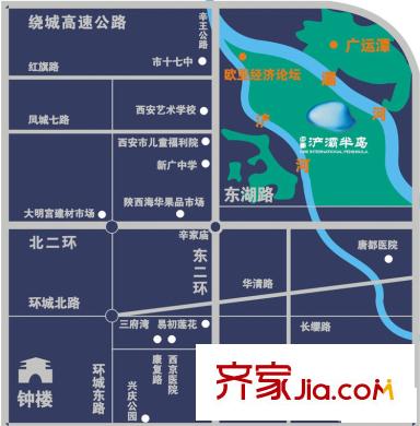 平方米灞半島別墅交通圖區(qū)位圖