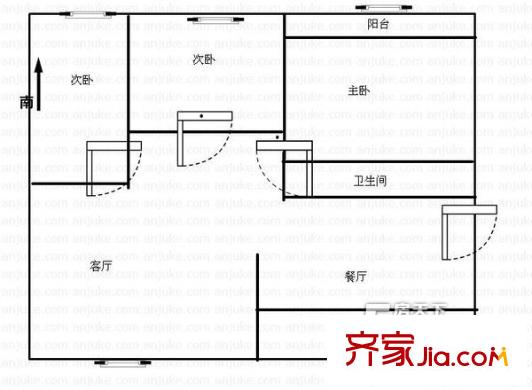草陽(yáng)家業(yè)小區(qū) 3室 戶型圖