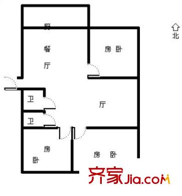 草陽家業(yè)小區(qū) 3室 戶型圖