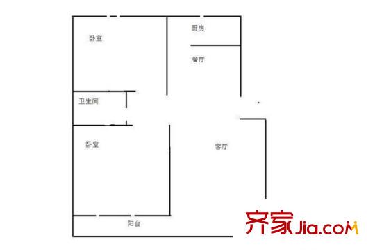 湖畔嘉園 2室 戶型圖