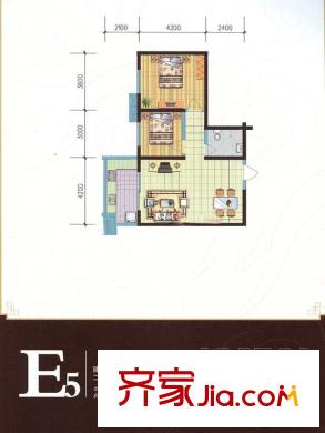 寶楓佳苑戶型圖E5 2室2廳1衛(wèi)