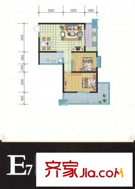 寶楓佳苑戶型圖E7E8 2室2廳1衛(wèi)