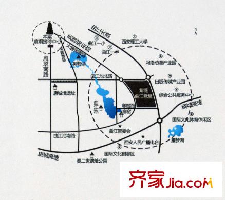 紫薇曲江意境交通圖