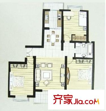 翠華小區(qū) 3室 戶型圖