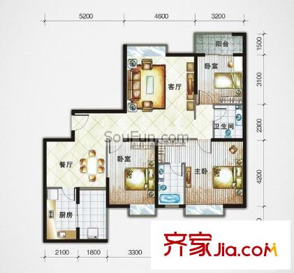 省政府三爻小區(qū) 戶型圖