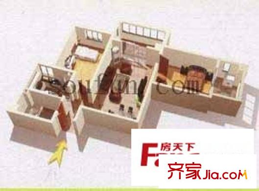 萬強(qiáng)藝術(shù)家戶型圖3室2廳1衛(wèi)1廚