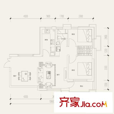 泰和居 2室 戶型圖