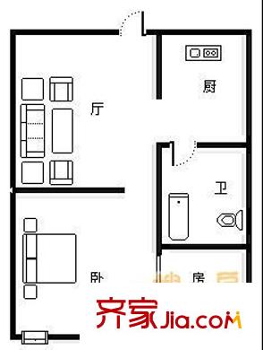 紫薇田園都市配套公寓戶型圖紫薇田園國(guó)際公寓 1室 戶型圖 1室1廳1衛(wèi)1廚