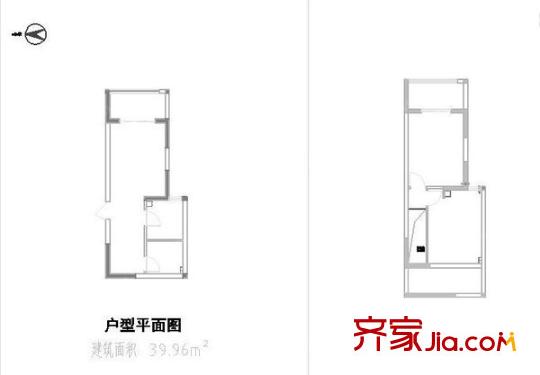 涇渭明珠 1室 戶(hù)型圖