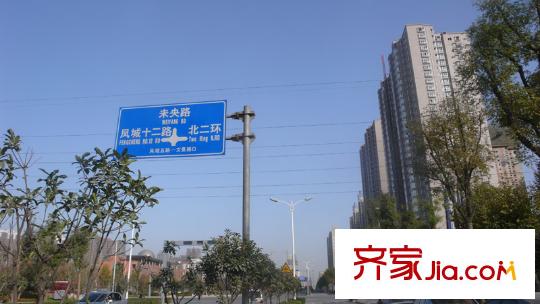 乾唐華府配套圖周邊道路指示牌