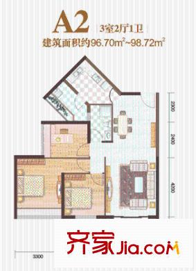 乾唐華府 3室 戶型圖