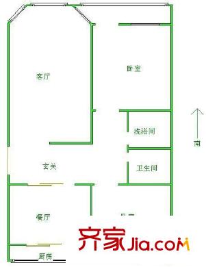 精典四季花園 2室 戶型圖
