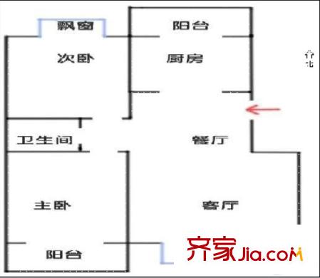 精典四季花園 2室 戶型圖