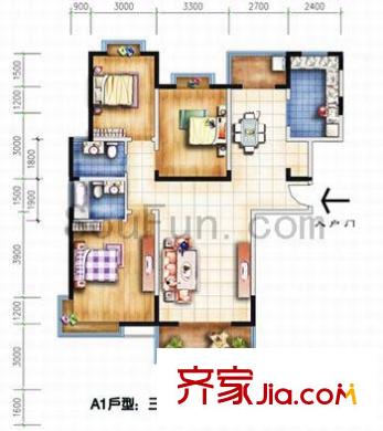 高新水晶島 3室戶型圖